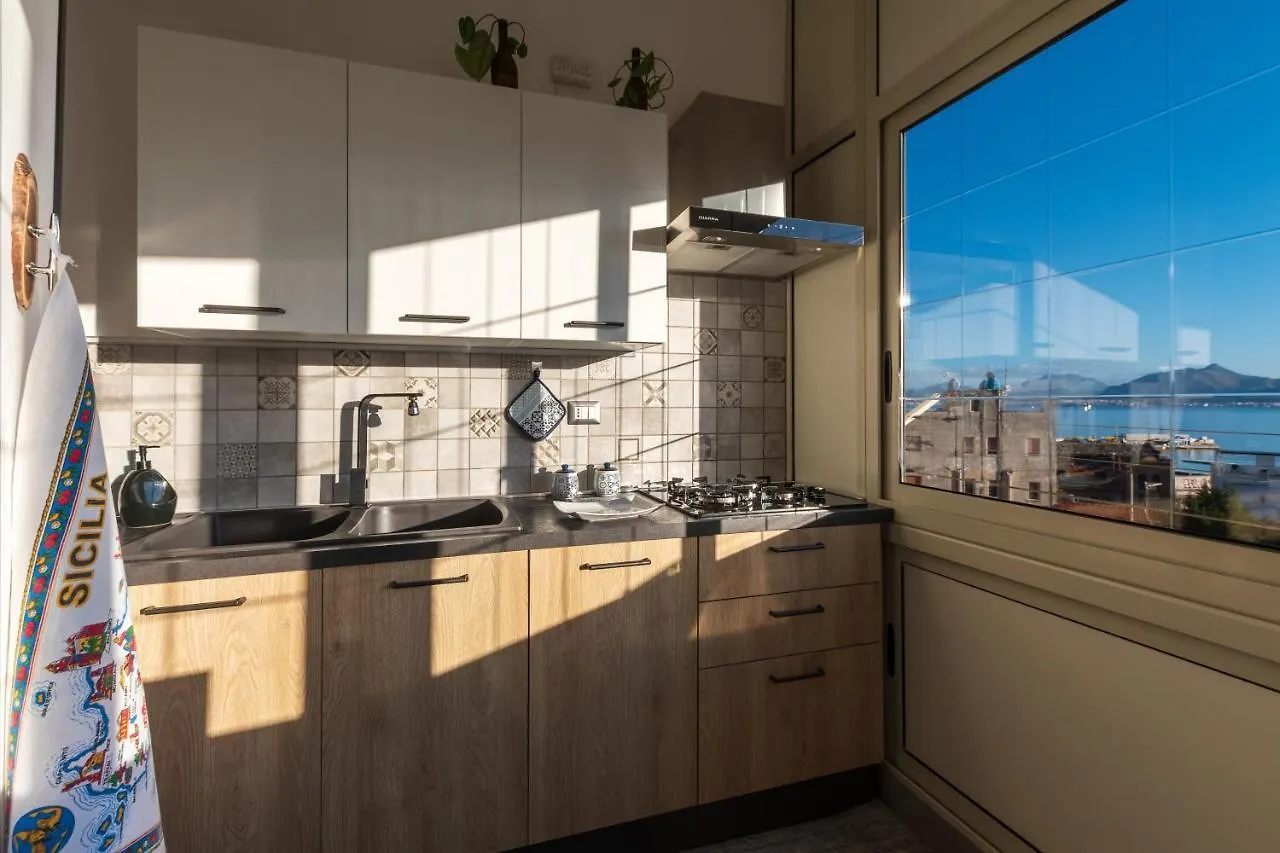 Apartament Casa De Paoli - Vista Mare Arenella, Palermo Con Parcheggio Privato 0*,